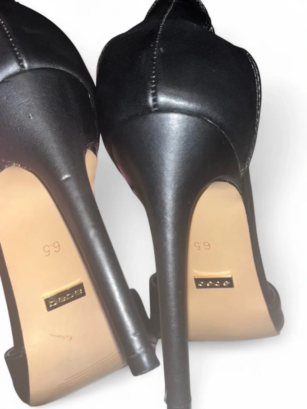 Y2K Glam Bratz Black Pointed Toe Stiletto with Gold Chain Initial Charms